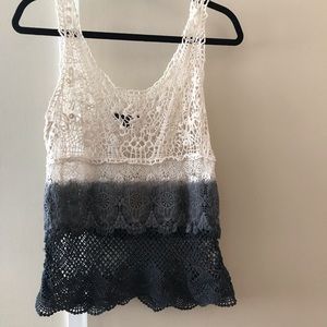 American eagle boho lace top